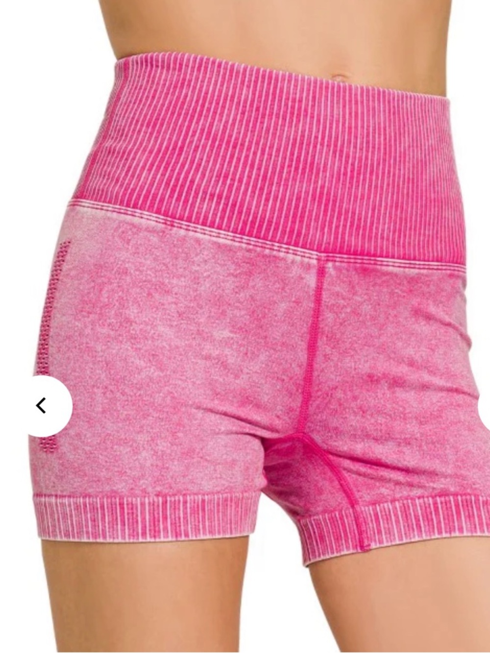 Zenana High-Waist Pink Boutique Biker Women's Shorts L/XL